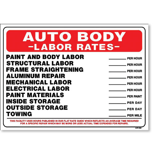 Custom Personalize Storage Fees Shop Mechanic Aluminum Metal Sign