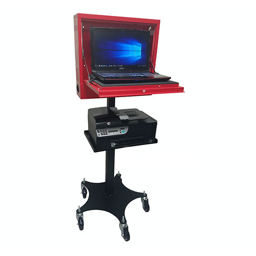 Goliath Laptop Locker With Mobile Stand Printer Shelf