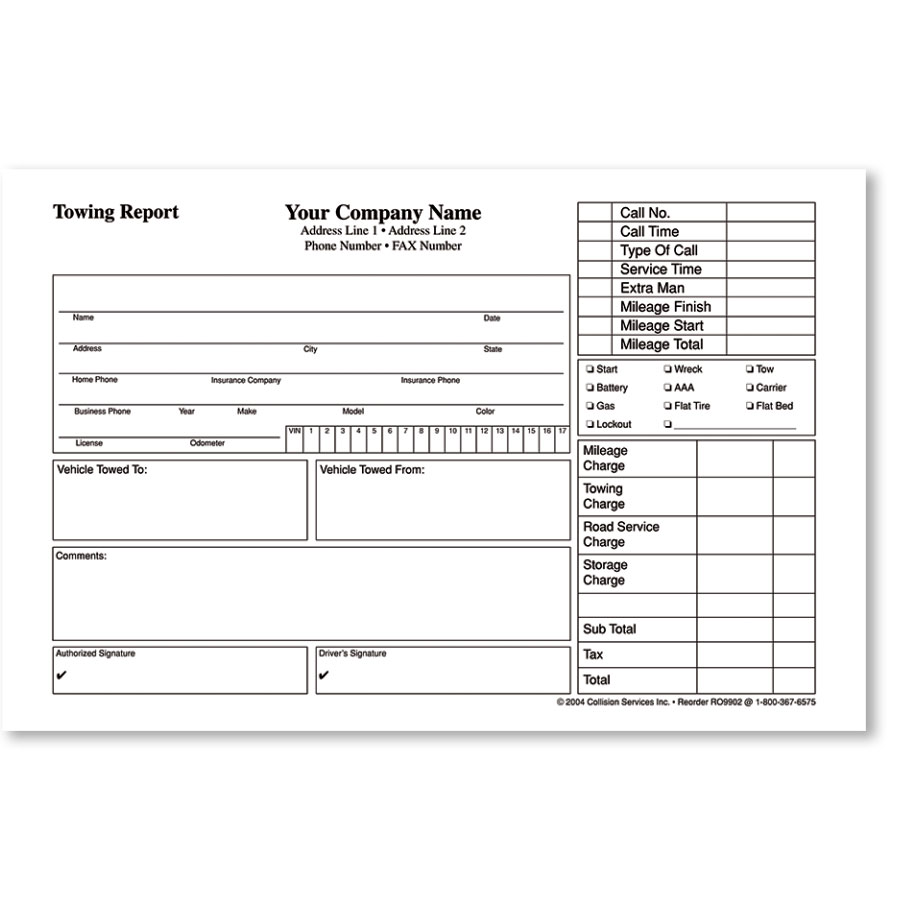 Towing Invoice (22) With Regard To Towing Service Invoice Template