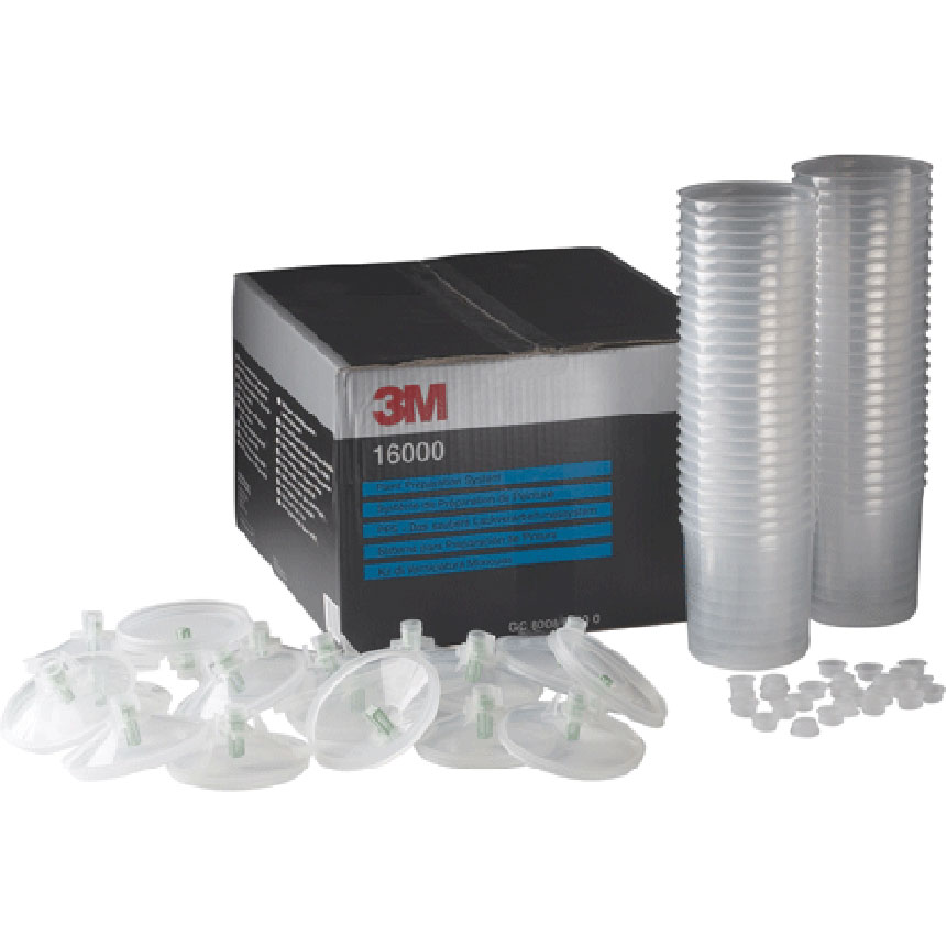 3M 16114 PPS Prep System Kit Mini 200 micron filters 50 liners & Lids 20 plugs 